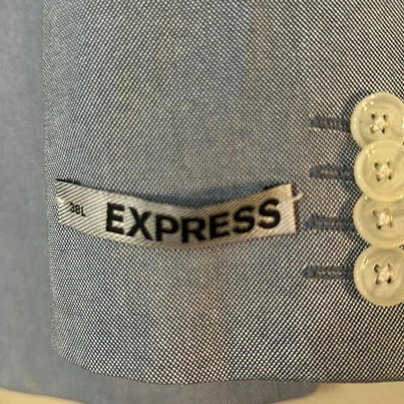 EXPRESS: LIGHT BLUE BLAZER. LIGHTLY USED SIZE: 38L​ - Picture 4 of 4